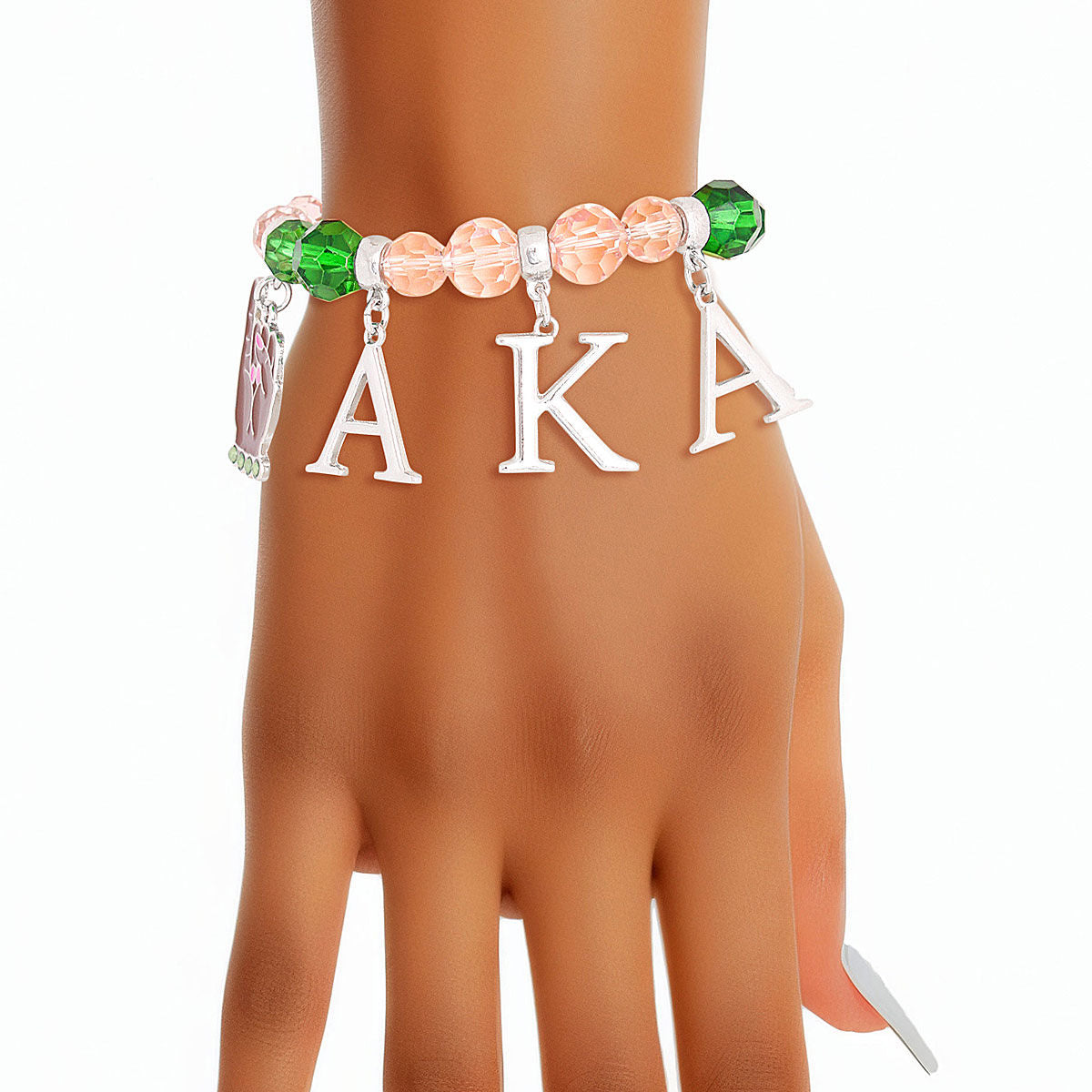 AKA Pink Green Bead AKA SKEE WEE Bracelet