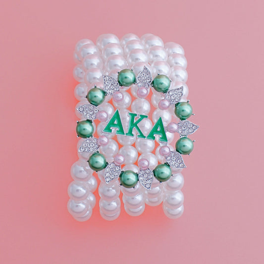 AKA Bracelet White Pearl AKA 5 Strand