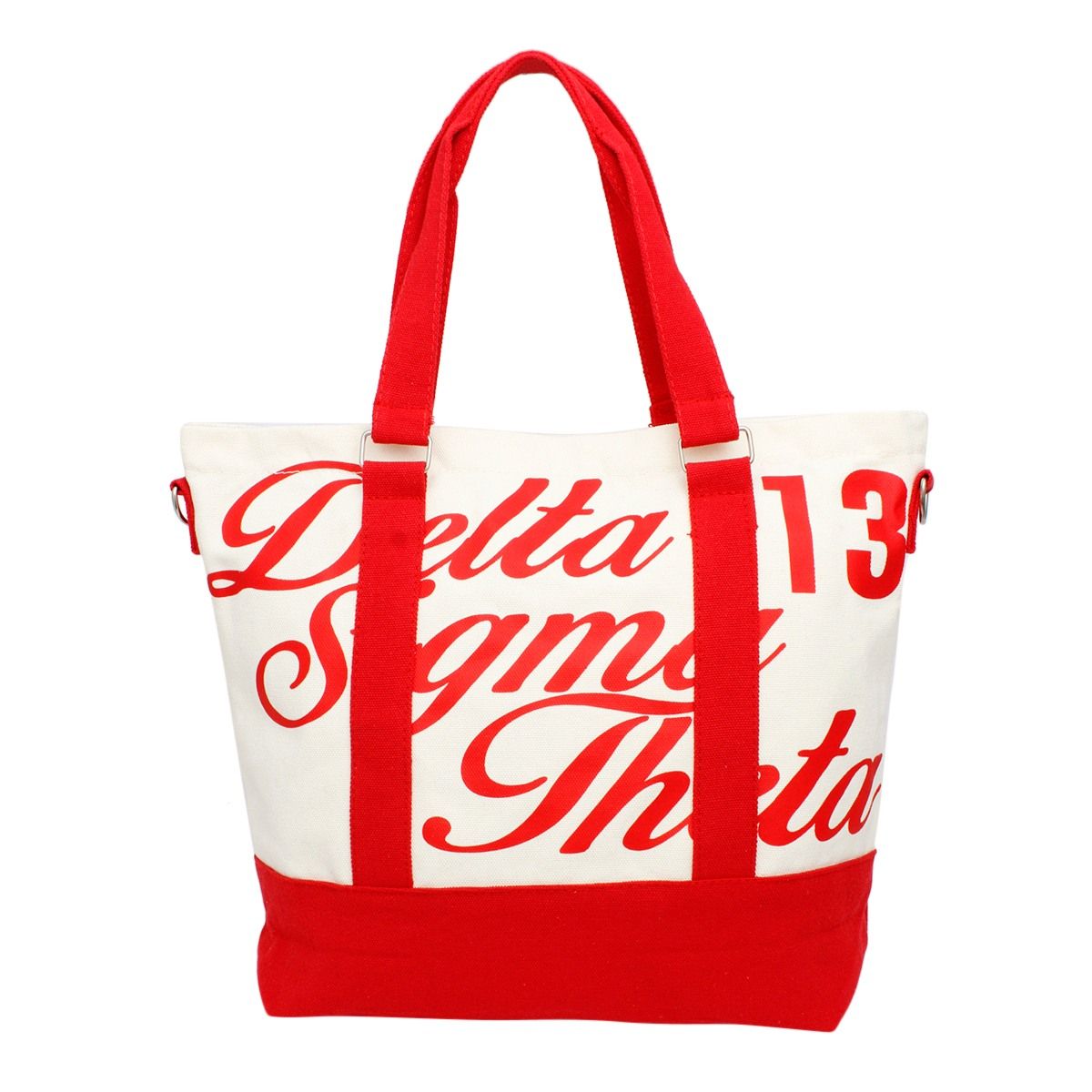 DST Sorority Thick Canvas Embroidered Tote Bag