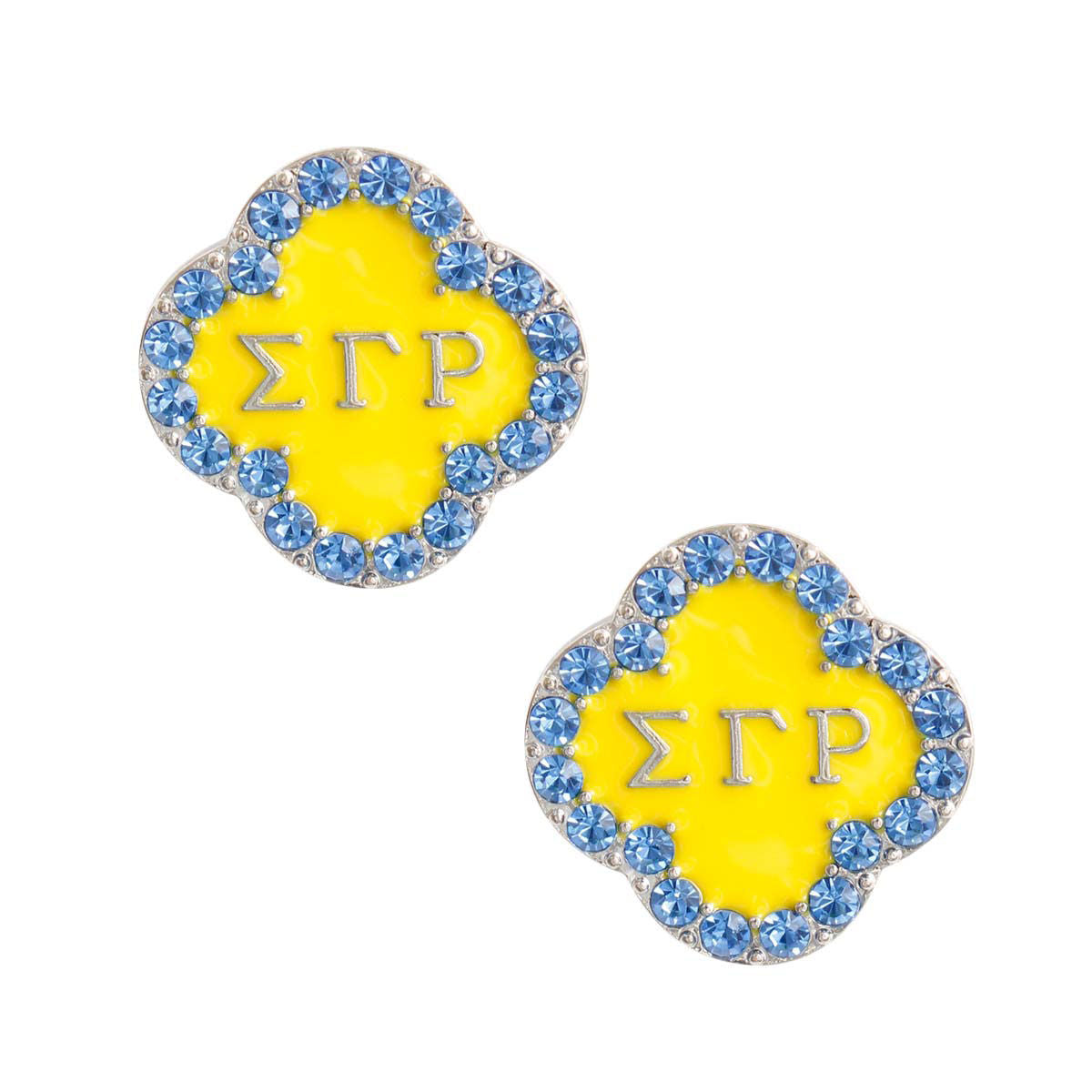 Blue Gold Sorority Studs