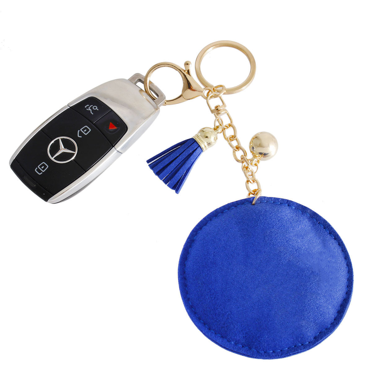 Blue Gold Padded Sorority Keychain