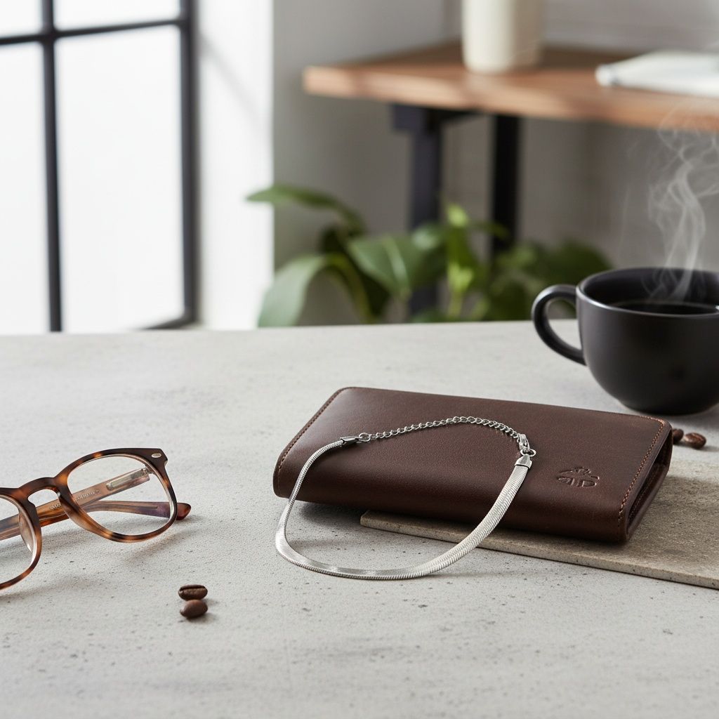 Mens 5.5mm Stainless Steel Herringbone Chain Bracelet