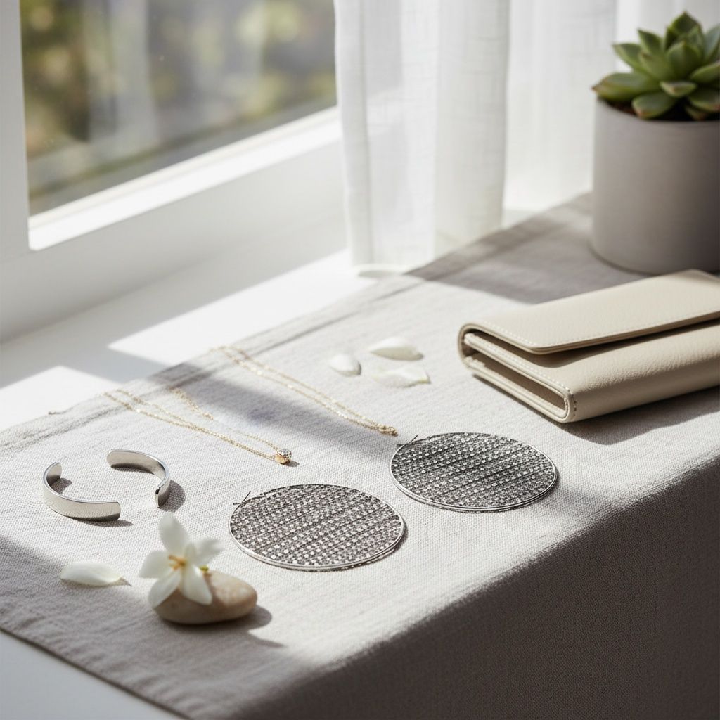 Hoop Linear Rhinestone Sparkle Silver Earrings