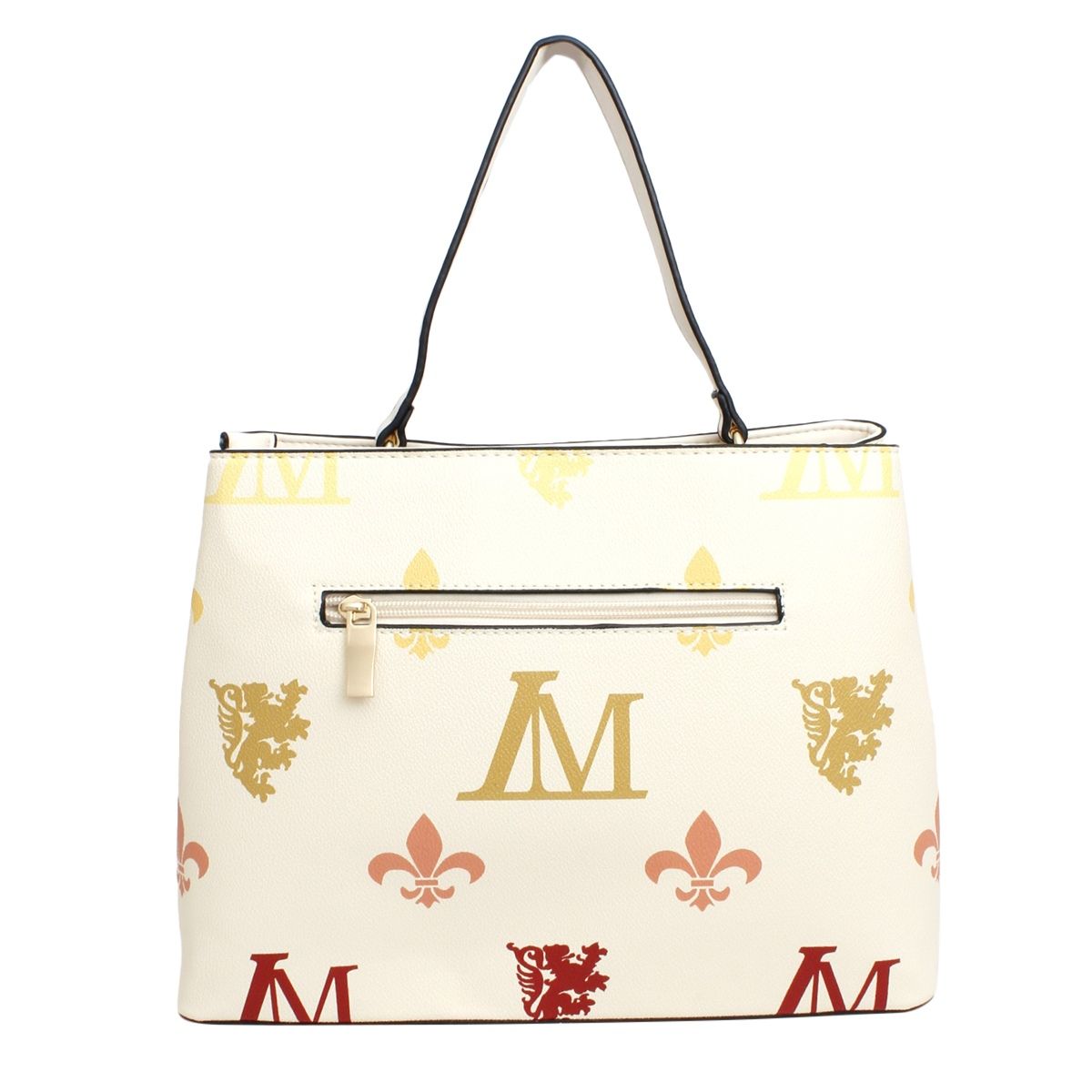 Handbag Beige Luxe Monogram Top Handle Bag Set