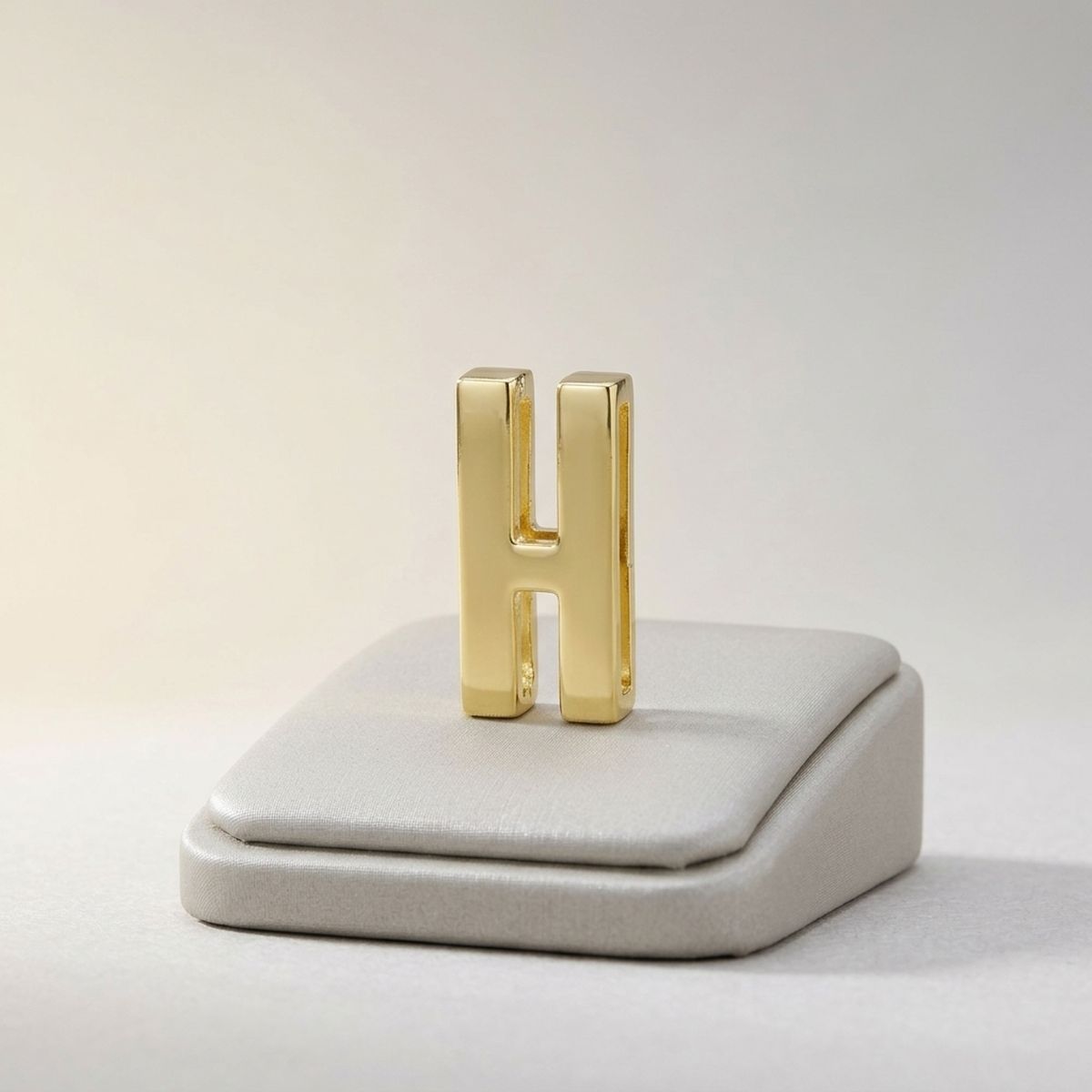Letter H Gold Slide Letter Charm Sold Individually