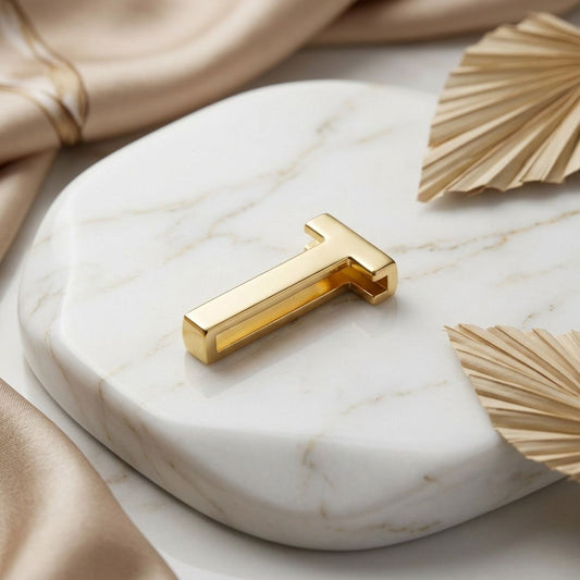 Letter T Gold Slide Letter Charm Sold Individually