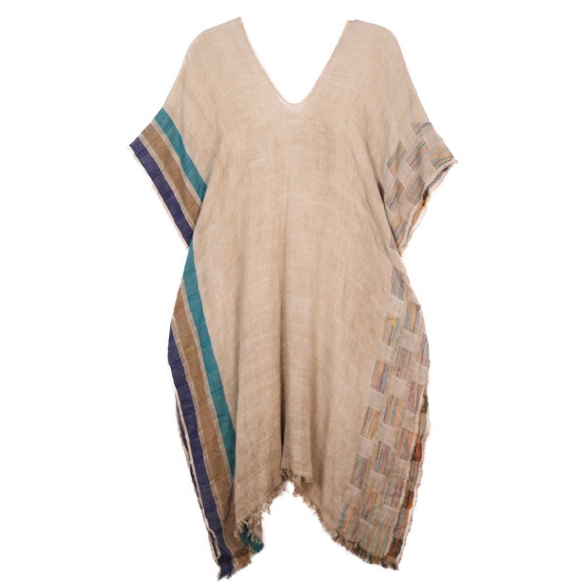 Taupe Rainbow Weave Kaftan