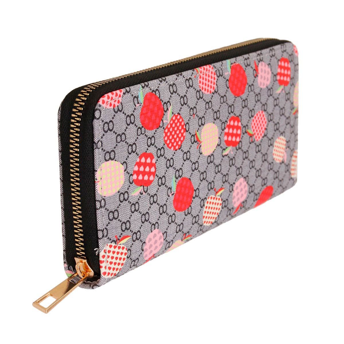 Gray Apple Designer Woven Wallet