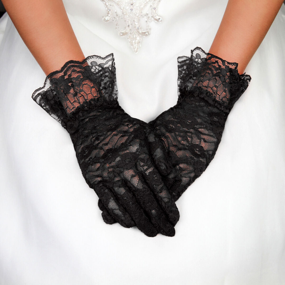 Black Lace Gloves