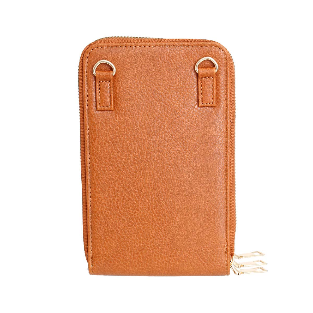 Camel Triple Pocket Crossbody