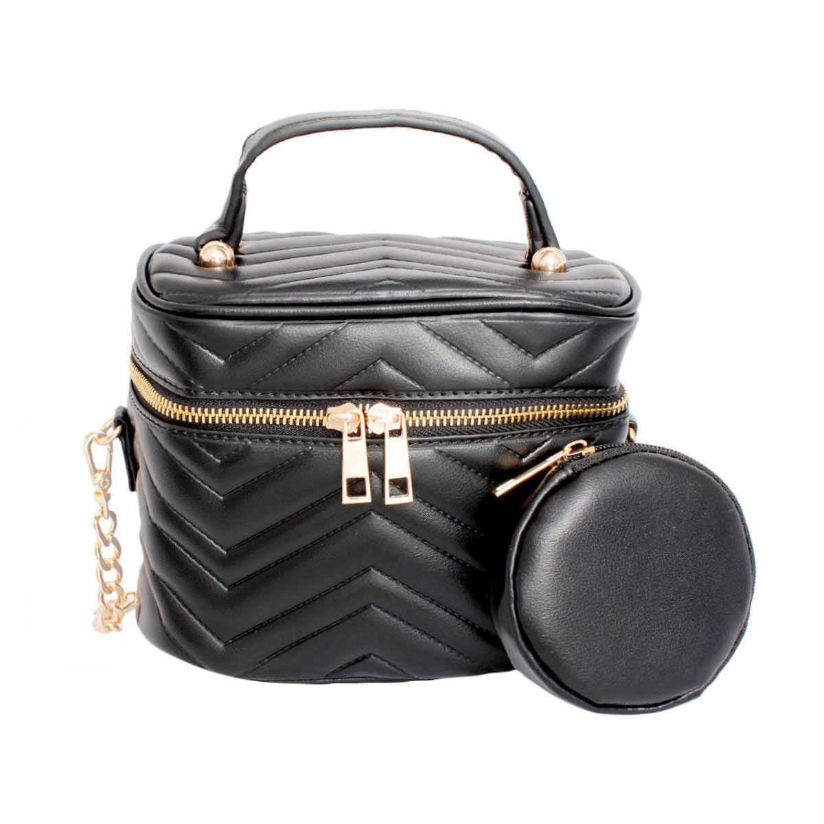 Purse Black Vanity Case Crossbody for Women