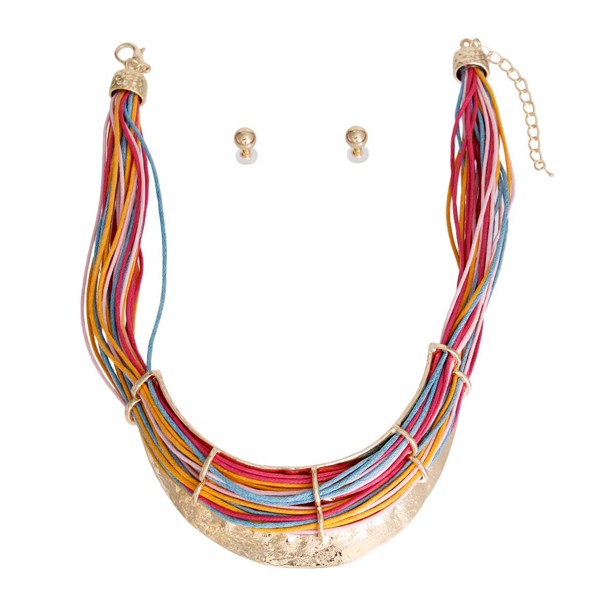 Rainbow Cord Rigid Collar Set