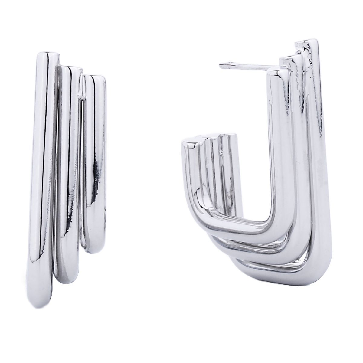 Hoop White Gold Small Stack Hook Earring for Women