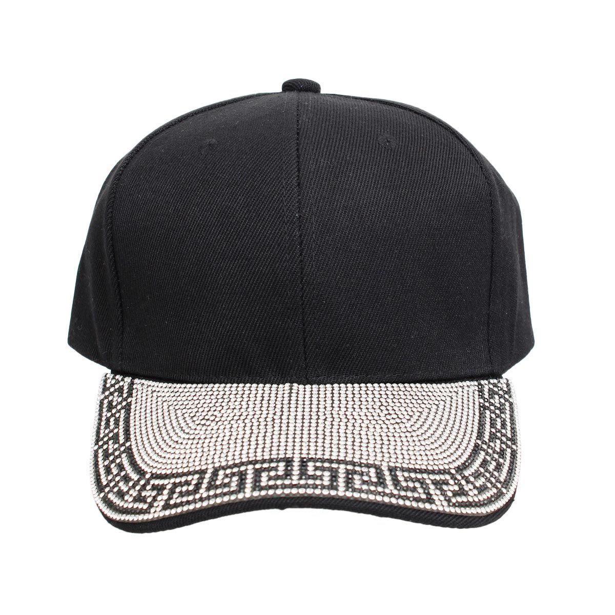 Hat Black Greca Bling Visor Baseball Cap for Women