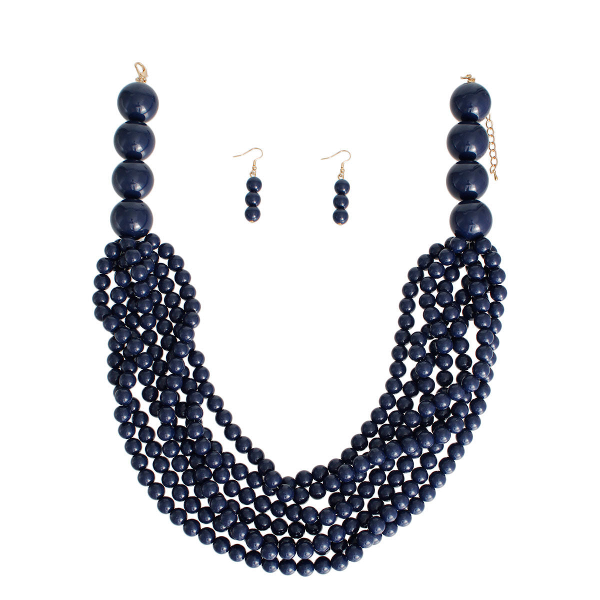 Navy Bubble Gum Bead Set